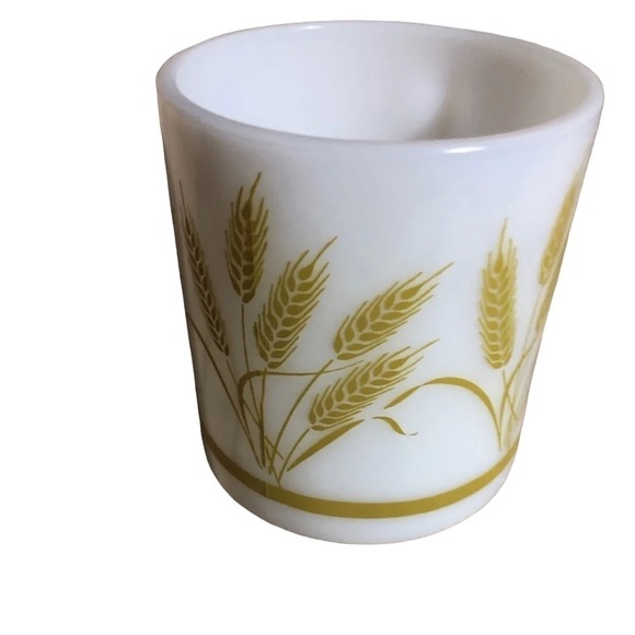 Hazel Atlas White Milk Glass Golden Harvest Wheat Pattern Coffee Cup​​​​ - Picture 3 of 6